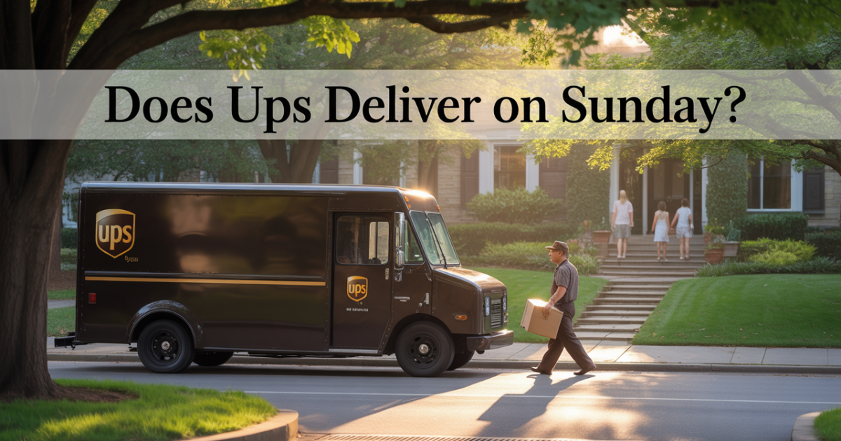 Does UPS Deliver on Sunday? You Need to Know for 2025