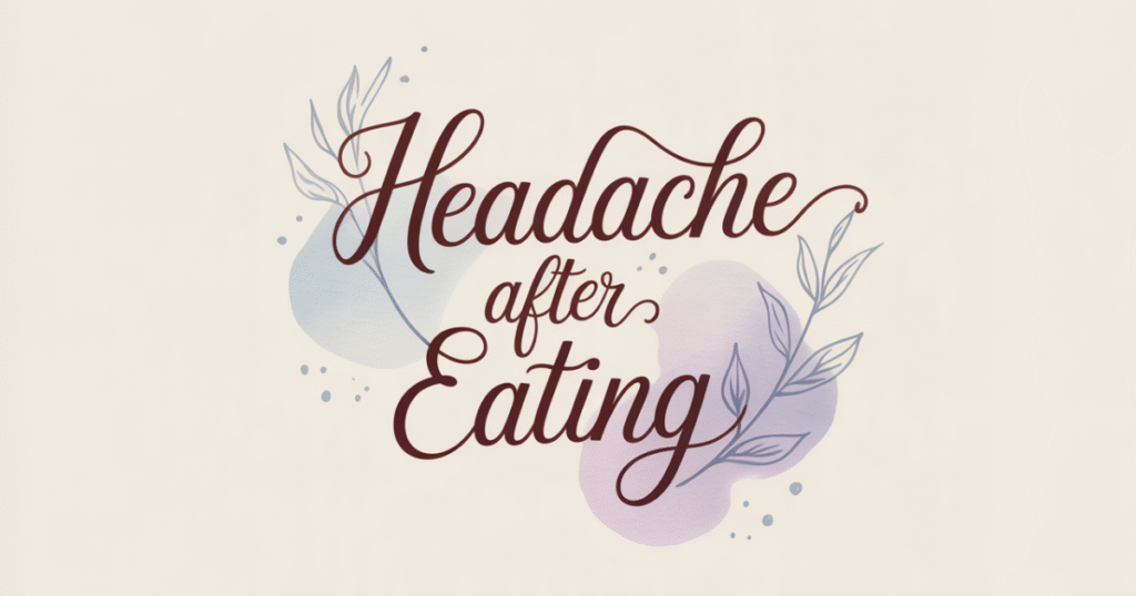 Why You Get Headache After Eating and How to Stop Foods That Commonly Trigger Headaches 1024x538