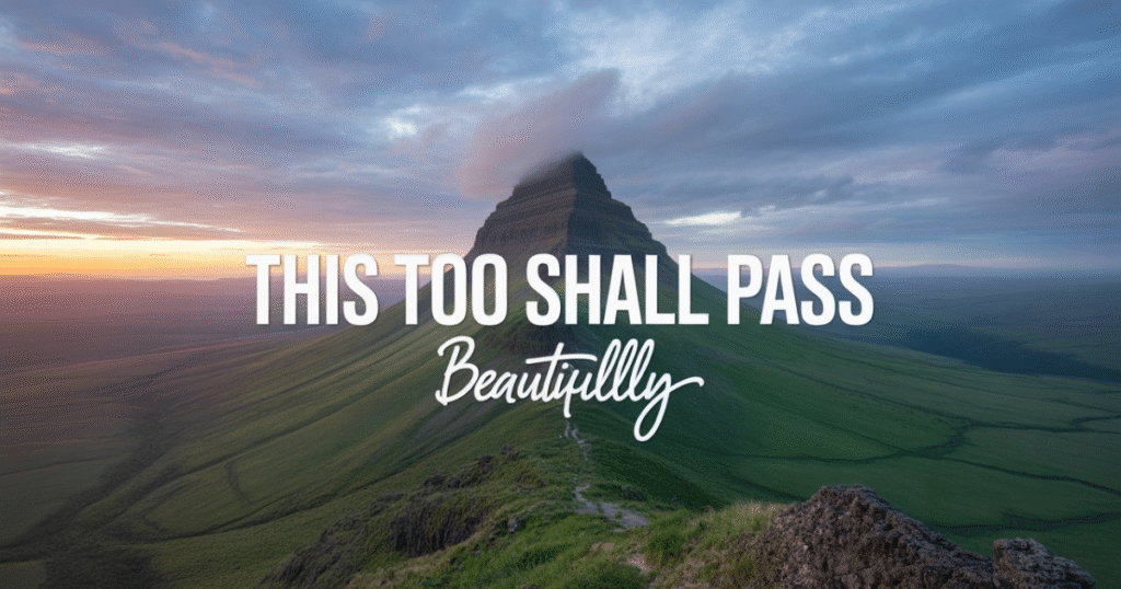 This Too Shall Pass mantra inspiring resilience and hope during tough times